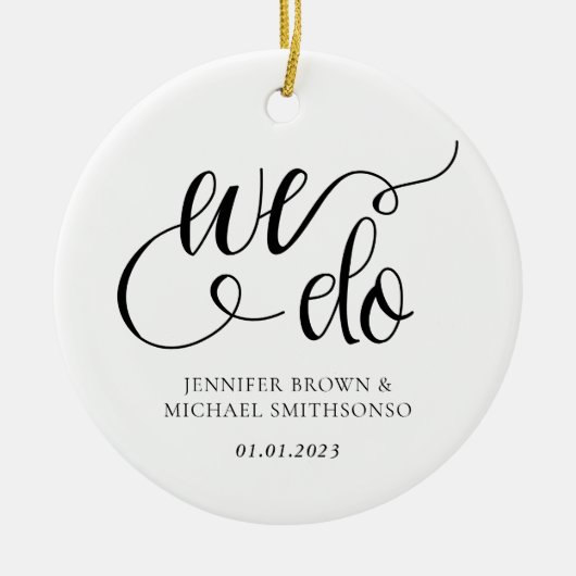 We doen trouwfoto op maat keramisch ornament (Voorkant)