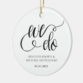 We doen trouwfoto op maat keramisch ornament (Links)