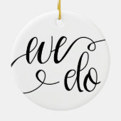 We doen trouwfoto op maat keramisch ornament (Achterkant)