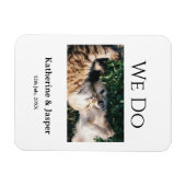 We doen verlovingsfoto huisdier naam foto datum ko magneet (Horizontaal)