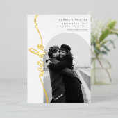 We doen Vertical Arch Photo Save the Date Folie Uitnodiging (Staand Voorkant)