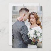 We doen vet roze magenta boog foto bruiloft kaart (Achterkant)