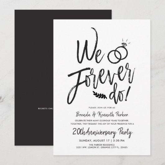 We doen voor altijd jubileum | Script voor hernieu Kaart (Voorkant / Achterkant)