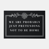 We doen waarschijnlijk gewoon alsof we niet thuis  deurmat (Voorkant)