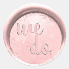 *~ WE DOEN Waszegelhuwelijk Ronde Sticker