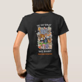 We Doen Wat We Willen – Vrijheid Is Onze Aard Dier T-shirt (Achterkant)
