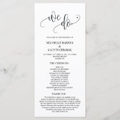 We doen Wedding programma kaart in kalligrafie the (Voorkant)