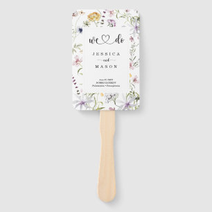 We doen Whimsical Wildflower Wedding Program Handwaaier