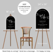 We doen zwart wit script moderne bruiloft welkom acryl bord