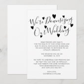 We downsizing de Kleinere huwelijksverandering van Aankondiging (Voorkant / Achterkant)