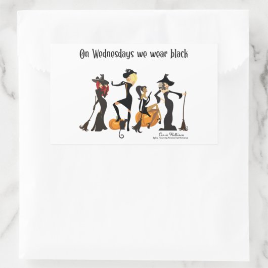 We Draag Black Rechthoekige Sticker (Tas)