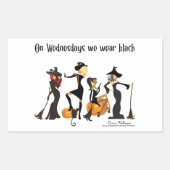 We Draag Black Rechthoekige Sticker (Voorkant)