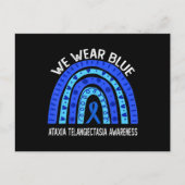 We Draag blauw voor Ataxia Telangiectasia Awarenes Briefkaart (Voorkant)