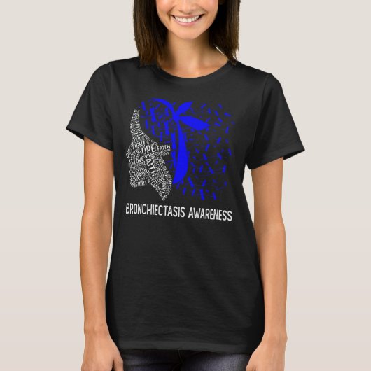 We Draag blauw voor bronchiëctasisbewustzijn 1 T-shirt (Voorkant)
