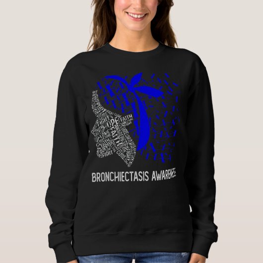 We Draag blauw voor bronchiëctasisbewustzijn 1 Trui (Voorkant)