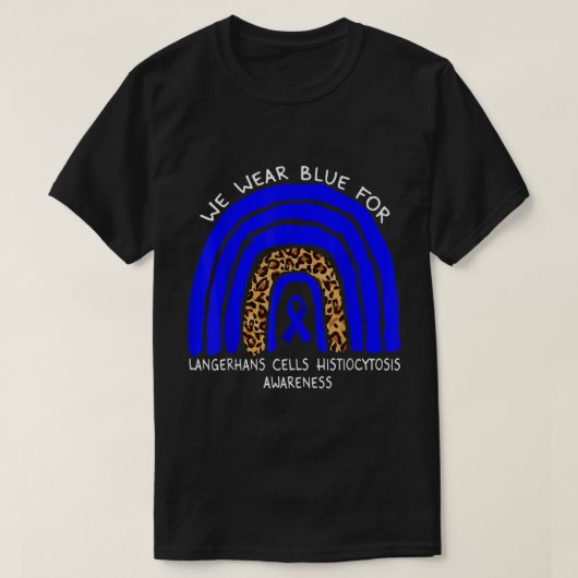 We Draag blauw voor Langerhanscellen Histiocytose  T-shirt (Design voorkant)