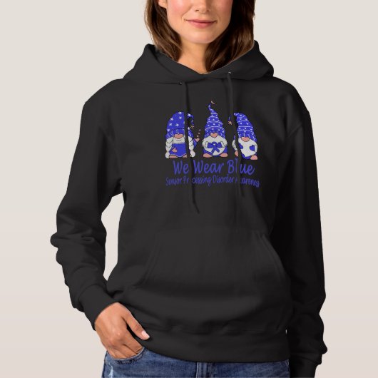 We Draag blauw voor Sensor Processing Disorder Awa Hoodie (Voorkant)