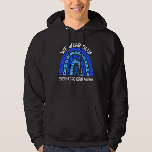 We Draag blauw voor Sensor Processing Disorder Awa Hoodie (Voorkant)
