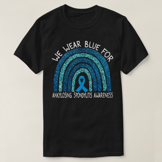 We Draag blauw voor spondylitis ankylopoetica T-shirt (Design voorkant)