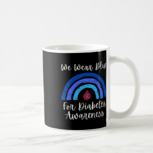 We Draag blauw voor Type One Diabetes Awareness Mo Koffiemok