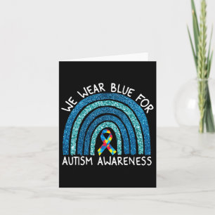 We Draag blauwe regenboog voor autisme Kaart