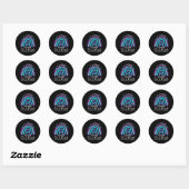 We Draag Blauwgroen &amp; Paarse Zelfmoordpreventi Ronde Sticker (Vel)
