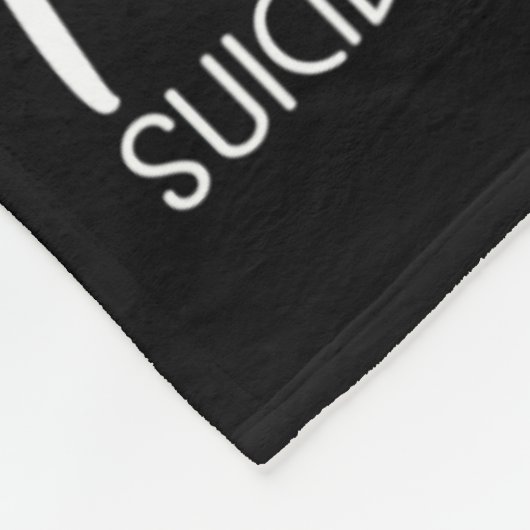 We Draag Blauwgroen en Paarse zelfmoordpreventie-b Fleece Deken (Hoek)