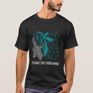 We Draag Blauwgroen voor posttraumatische stressst T-shirt