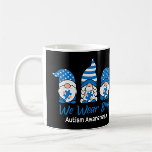 We Draag Blue Autism Awareness "Three Gnomes Holdi Koffiemok