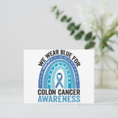 We Draag Blue for Colon Cancer Awareness Gift Briefkaart (Staand voorkant)