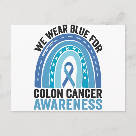 We Draag Blue for Colon Cancer Awareness Gift Briefkaart (Voorkant)