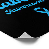 We Draag Blue for Diabetes Awareness Maandag Novem Poster (Hoek)