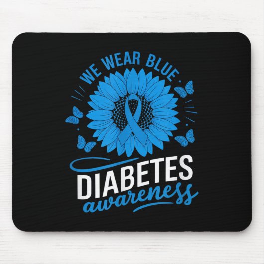 We Draag Blue in Diabetes Awareness Month Muismat (Voorkant)