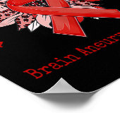 We Draag Burgundy Brain Aneurysm Awareness Sunflow Poster (Hoek)