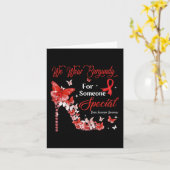 We Draag Burgundy Butterflies Brain Aneurysm Aware Kaart (Gele Bloem)