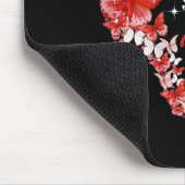 We Draag Burgundy Butterflies Brain Aneurysm Aware Muismat (Hoek)