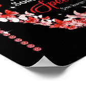 We Draag Burgundy Butterflies Brain Aneurysm Aware Poster (Hoek)