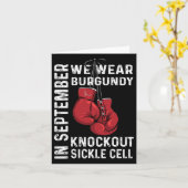 We Draag Burgundy Knockout sikkelcelanemie Aware Kaart (Gele Bloem)