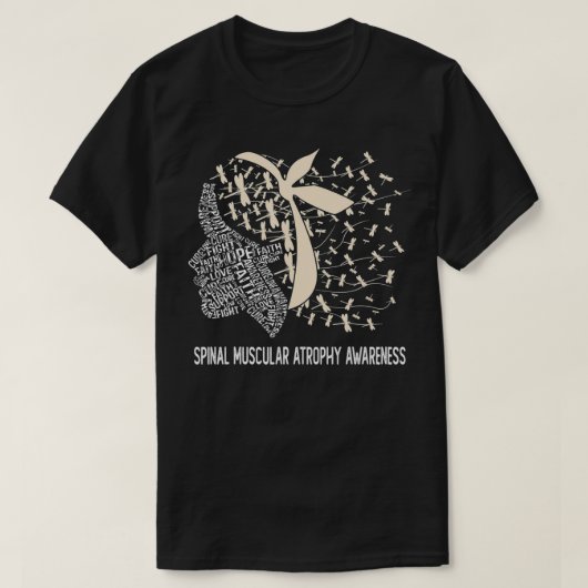 We Draag Cream voor spinale spierattrofie (SMA) Aw T-shirt (Design voorkant)