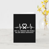 We Draag de Paarse Heartbeat Ouderenmishandeling B Kaart (Gele Bloem)