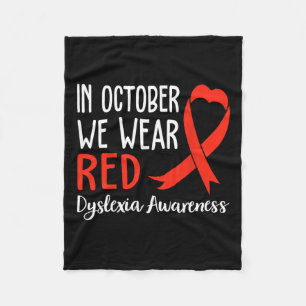 We Draag Dyslexie Bewustzijn Maand Dyslexie 1 Fleece Deken