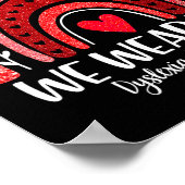 We Draag Dyslexie Bewustzijn Maand Dyslexie Boho Poster (Hoek)