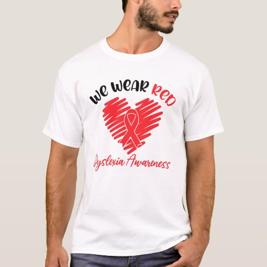 We Draag dyslexie-bewustzijn T-shirt (Voorkant)