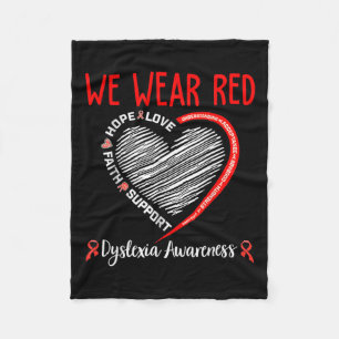 We Draag Dyslexie Bewustzijnsmaand Dyslexie Fleece Deken