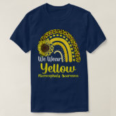 We Draag gele microcefalie bewustzijn regenboog T-shirt (Design voorkant)