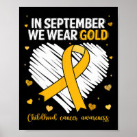 We Draag Gold Childhood Cancer Awareness Gold Ribb
