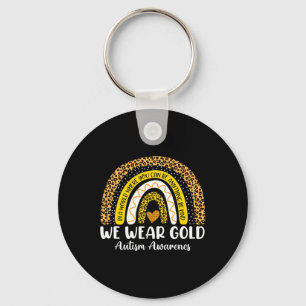 We Draag Gold voor Autism Awareness Maand Autistic Sleutelhanger