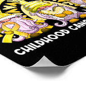 We Draag goud voor kankerbewustzijn bij kinderen Poster (Hoek)