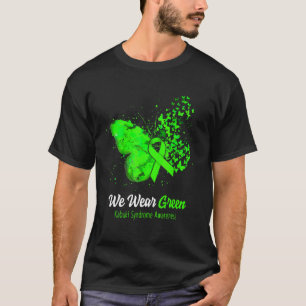 We Draag Green Kabuki Syndrome Awareness Butterfly T-shirt
