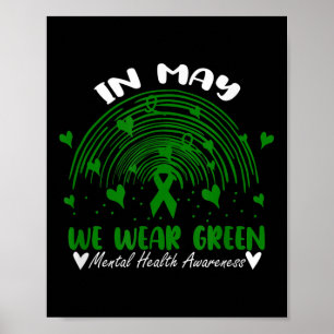 We Draag groen voor geestelijke gezondheid Poster